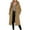 Brown, variant on Wool Blend Long Coat Women Single Breasted Winter Jacket Trench Coat with Hood Pocketed Woolen Hooded Overcoat (L, Khaki)