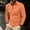 Orange(New), variant on PNTUTB Men's Fashion Waffle Weave Solid Color Shirt Classic Zipper Lapel Collared Casual Long Sleeve Blouses