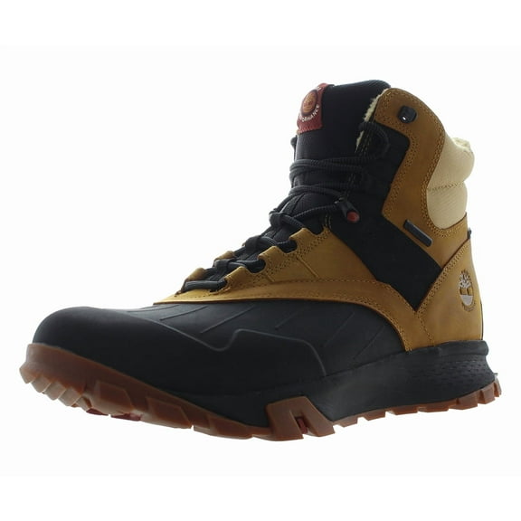 Timberland Mt. Lincoln Waterproof Insulated Mid Mens Shoes Size 8.5, Color: Wheat/Full Grain/Black