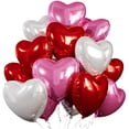 thumbnail image 1 of Globos Villorem 15 Pzs 18" Corazón de Papel Metálico para Fiesta de San Valentín, 1 of 7
