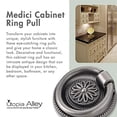 thumbnail image 7 of Utopia Alley 5pcs Medici Cabinet Ring Pull Knob - Decorative Cabinet Drop Pull Knobs for Cabinets and Drawers - Vintage Cabinet Hardware with Hand Finished Pewter - Metal Drawer Pull Knobs 1 5/8", 7 of 7