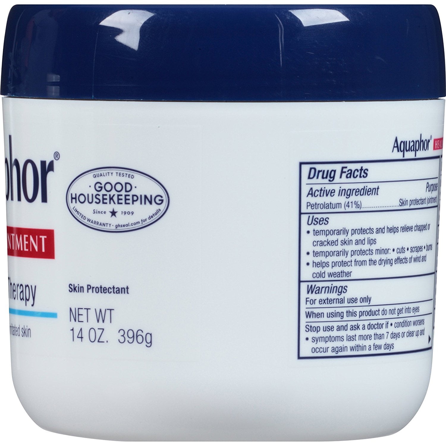 Aquaphor Healing Ointment, Dry, Cracked and Irritated Skin Protectant, 14 Oz (Pack of 2)