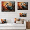 thumbnail image 4 of Designart "Geometric Coastal Elegance Orange Pelican III" Animals Print on Natural Pine Wood, 4 of 5
