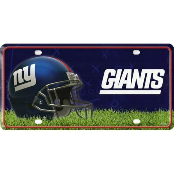 New York Giants Metal License Plate