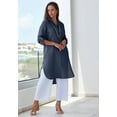 thumbnail image 2 of Jessica London Women's Plus Size Linen Mega Tunic, 2 of 2