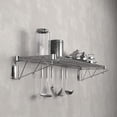 thumbnail image 5 of 14 x 60 Inch Chrome Wire Wall Mount Shelf, Heavy Duty Metal Wall Shelving for Garage, Kitchen, Basement Storage, 5 of 11