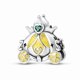 thumbnail image 1 of Carruaje de Calabaza del Reino de Cuento de Hadas Dije Bañado en Plata, 1 of 6