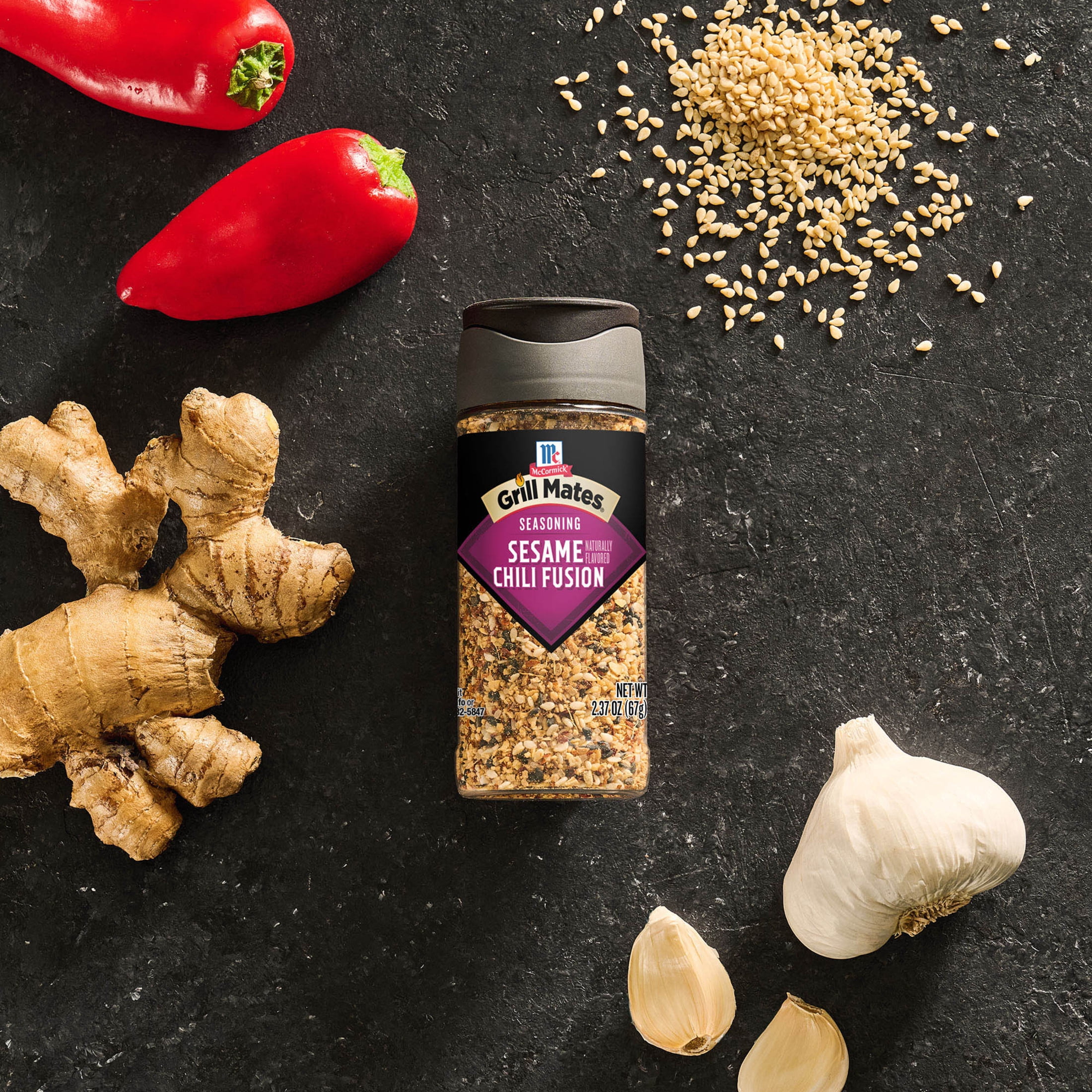 McCormick Grill Mates Sesame Chili Fusion Seasoning, 2.37 oz Bottle