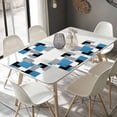 thumbnail image 4 of Placemats Set of 4, Abstract Geometric Place Mats Mid Century Blue Tablemats Washable Placemat Table Decoration for Kitchen Table Dinner Party Home Decor Indoor Outdoor 13x19 Inch, 4 of 9