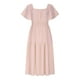 thumbnail image 4 of Vestido de Verano de Manga Corta para las Mujeres, Moda Casual Cuello Cuadrado, Vestido Sólido para las Mujeres, 4 of 5