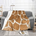 thumbnail image 2 of Giraffe Texture Pattern Throw Blanket, Super Soft Anti-Pilling Flannel Bed Blankets, 80"x60", 2 of 8