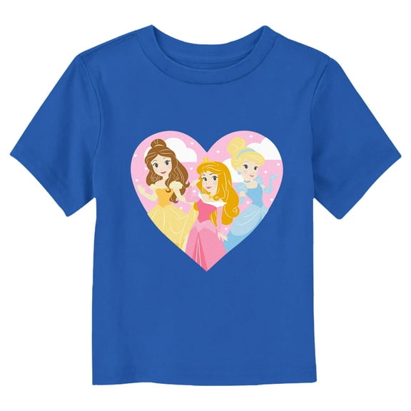 Disney Cartoon Princesses Heart Graphic T-Shirt