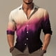 thumbnail image 1 of Camisa de hombre casual a rayas a cuadros con patrón irregular hawaiano suave y cómoda camiseta de calle para exteriores para hombre talla grande 6XL, 1 of 6