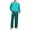 Mint Green, variant on Juslio Mens Pajama Sets Color Block Crewneck Homewear Long Sleeve Shirts and Plaid Pants 2-Piece Matching Pajamas Sets L