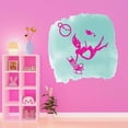 thumbnail image 2 of Cute Princess & Rabbit Falling Watercolor Design Wall Art Sticker Designs Vinyl Stickers For Home House Walls Rooms Windows Bedroom Decoration Size (28x28 inch), 2 of 3
