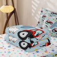 thumbnail image 5 of Catabedysis Farm Animals ABC Print A Zipper Twin Comforter Sets with Fitted Sheet and 2 Pillowcases For Boys,Personalized Monogrammed Gifts Zipper Bedding Set,Colorful Stars Reversible,4-Piece, 5 of 7