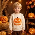 thumbnail image 6 of Gerichy Toddler Baby Girl Boy Halloween Outfit Pumpkin Embroidery Knit Sweater Sweatshirt Top Fall Winter Clothes 12M-5T, 6 of 7