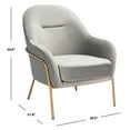thumbnail image 5 of SAFAVIEH Eleazer Modern Glam Velvet Accent Chair, Grey, 5 of 7