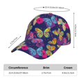 thumbnail image 5 of Xecao Paint Butterflies for Baseball Cap: Unisex, crafted from classic polyester twill fabric, featuring a soft unconstructed design, 5 of 5