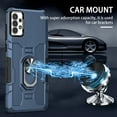 thumbnail image 2 of YEYKX Case for Samsung Galaxy A13 4G, Ring Holder Kickstand Anti-Fingerprint Non-slip Anti-Drop Heavy Duty Defender Rugged Case Cover for Samsung A13 4G Phone 6.6 inches,Blue,For Galaxy A13(4G), 2 of 10