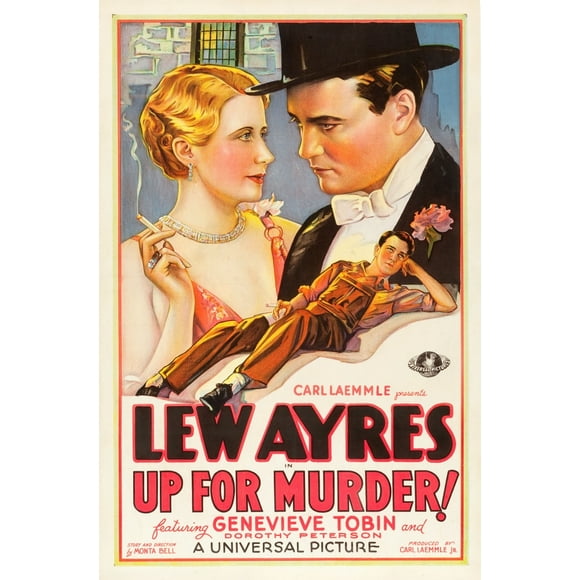 Affiche en Haut à Gauche de l'Affiche, Geneviève Tobin Lew Ayres ; en Bas, Lew Ayres 1931 Poster Film (11 x 17)