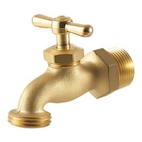VEVOR Hose Bibb, 3/4" MIP x 3/4" MHT Connection, Multi-Turn Garden Valve, Heavy Duty Brass Hose Bib, Outdoor Water Faucet Spigot, Brass Plumbing Fitting, Compatible with Copper, Galvanized Pipes
