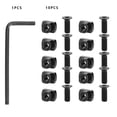 thumbnail image 1 of Tornillos y tuercas de riel Kit de tuercas planas firmes Mini surtido de tornillos y tapas portátiles Tornillo extraíble 10 piezas Vogacara OD000100-00B, 1 of 7