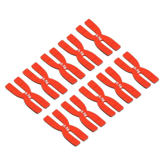 Uxcell 0.5g Silicone Badminton Racket Racquet Weight Balance Strips Tapes, Red 10 Pack