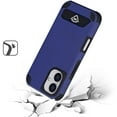 thumbnail image 3 of For iPhone 16 6.1 inch Magnetic Heavy Duty Hybrid Case with Side Kick-Stand - Dark Blue, 3 of 3