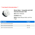 thumbnail image 2 of Blower Motor - Compatible with 2007 Chevy Silverado 1500, 2 of 3