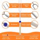 thumbnail image 2 of Juego de 8 brochetas extensibles para asar malvaviscos, mango de madera, de metal de 81 cm, para barbacoa, cocina y fogatas., 2 of 8