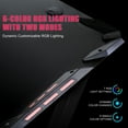 thumbnail image 3 of Bestco 48" Gaming Table Z Shaped Gaming Desk w LED Lights & Large Mouse Pad, Black, 3 of 12