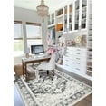 thumbnail image 4 of Washable Rugs x Vintage Area Rugs Area Rugs Low Pile Floor Carpet Printed Soft Durable Stain Foldable Rugs Living Room Dining Room Bedroom, 4 of 9