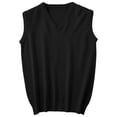 thumbnail image 5 of Sweater Vest Men Sleeveless Casual V Neck Lightweight Knit Pullover Sweater, 5 of 6