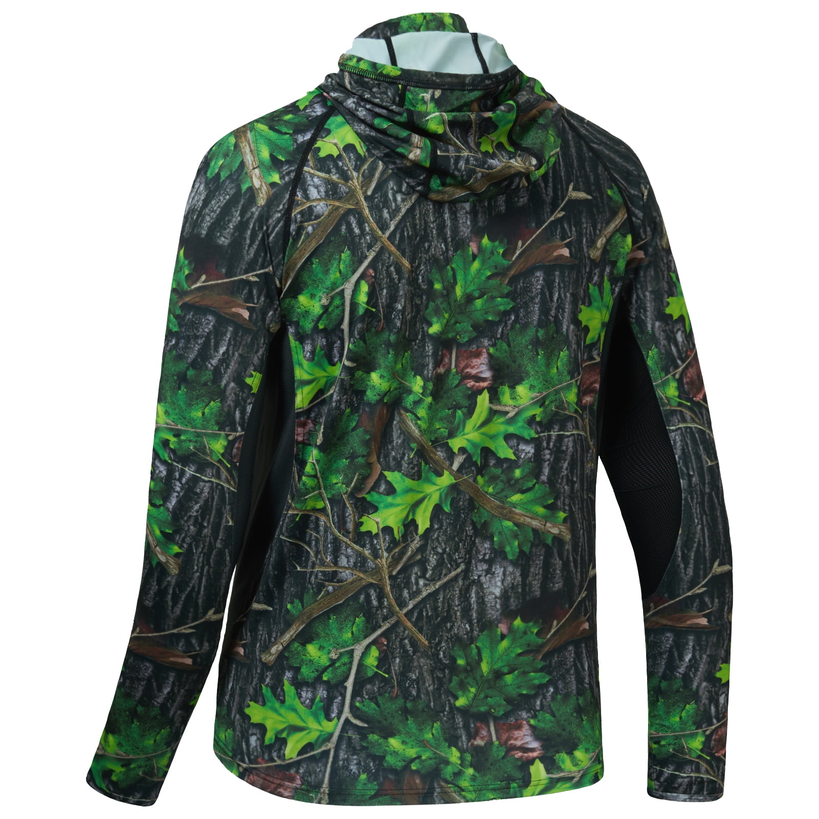 BASSDASH UPF 50+ Men’s Hunting Shirts with Mask Long Sleeve Camo Fishing Hoodie