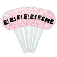 thumbnail image 1 of Esme Cupcake Picks Toppers - Set of 6 - Pink Speckles, 1 of 1