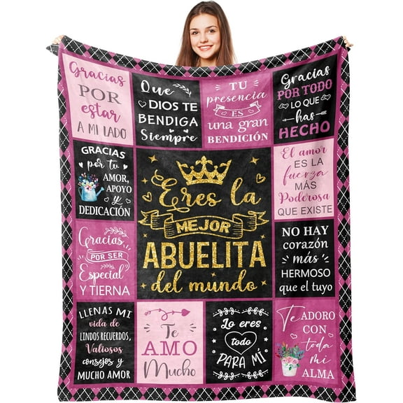 Abuela Gifts, Abuelita Gifts, Regalos para Abuela, Grandma Gifts in Spanish, Morhers Day Christmas Valentine Birthday Gift for Grandma, Gifts for Grandmas, Abuelas Blanket 50" X 60"