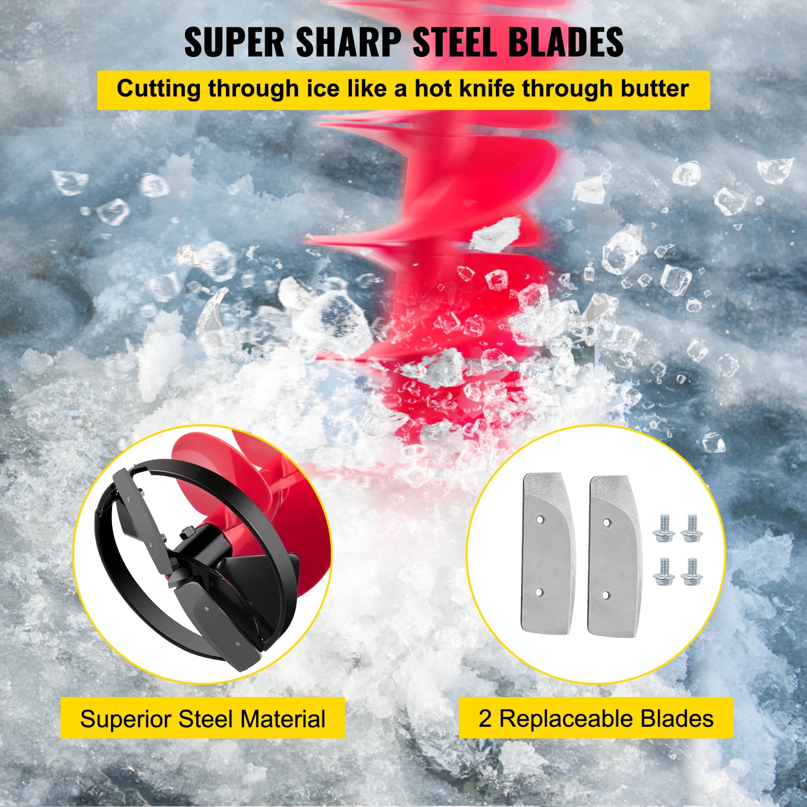 Harbor Freight Ice Auger Post Hole Digger 28in Ice Auger, Nylon