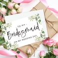 thumbnail image 4 of Koyal Wholesale Wedding Day Gift Cards Set with Envelopes Set of 8 Greenery Foliage To My Bridesmaid On My Wedding Day, 4 of 5