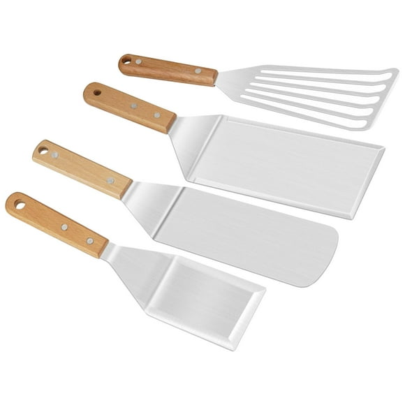 Griddle Spatulas Griddle Accessory Tool Wooden Handle chen Spatula Set for Skillet Pan Cutlets Utensils Cooking 4pcs
