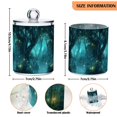 thumbnail image 5 of Yayeee 2 Pack Qtip Holder Bathroom Cotton Swab Canister with Lid Clear Dispenser Set, Magical Forest, 5 of 6