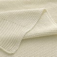 thumbnail image 6 of PiccoCasa Cotton Moss Stitch Blanket for Couch Sofa Chair Decorative Knit Blanket Biege 60"x78", 6 of 6
