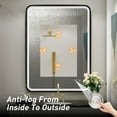 thumbnail image 4 of FTOTI 24x32 inch LED Bathroom Mirror - Anti-Fog, Dimmable, Black Metal Frame, Wall Mounted Vanity Mirror with Lights, 4 of 8