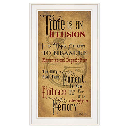 TrendyDecor4U "Mémoires par Billy Jacobs, Prêt à Accrocher Imprimé Encadré, Cadre Blanc