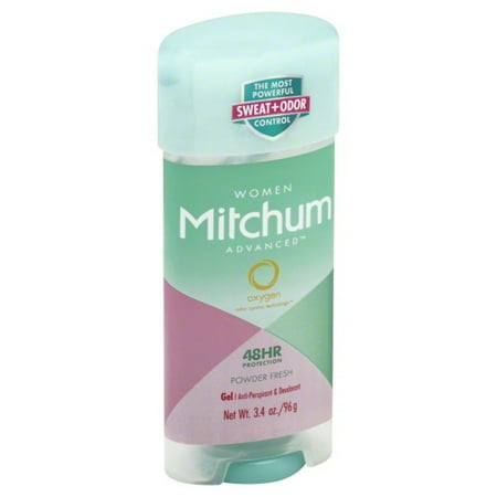 Mitchum Anti-Perspirant & Deodorant for Women, Power Gel, Powder Fresh, 3.4 oz (96 g) (Pack of 4)