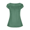 thumbnail image 5 of Mikilon Ensemble Élégant pour Femmes 2 Pcs Imprimé Manches Courtes Patchwork en Dentelle Col Rond Chic Confortable Vert S, 5 of 5