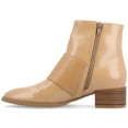 thumbnail image 3 of Journee Womens Kyler Two Tone Square Toe Booties, 3 of 9