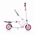 thumbnail image 2 of Globber 684-110 NL 207 Foldable 2 Wheel Kick Scooter, White & Pink, 2 of 3