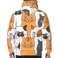 thumbnail image 7 of Salouo Funny Cats Pattern Men's Fall Hoodie Sweatshirt,Sport Hoodie with Pockets for Men Pullover Casual Hooded Sweatshirt-3X-Large, 7 of 7