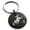 Black, variant on Stainless Steel Soma Samurai Crest Engraved Small Medallion Circle Charm Keychain Keyring